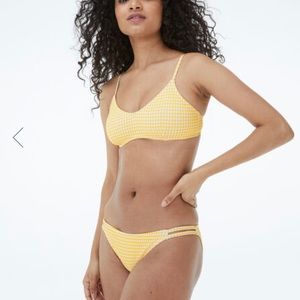 Yellow Gingham Bikini Set